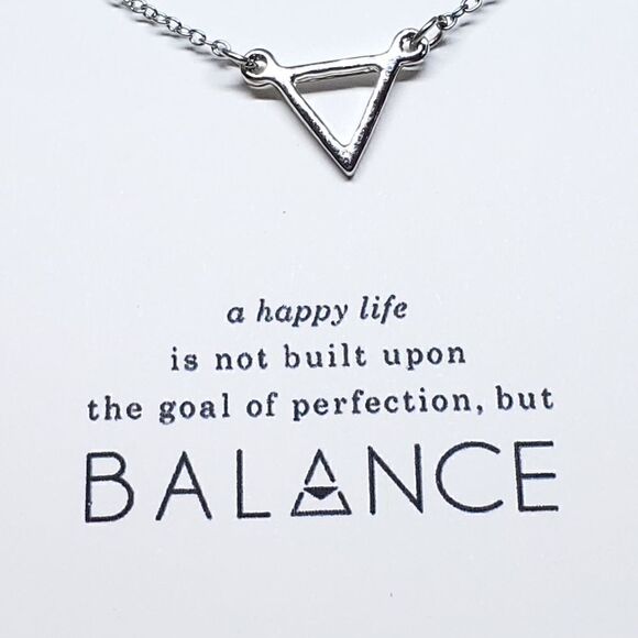 BALANCE NECKLACE NIP silver-tone Great Gift - Picture 1 of 3
